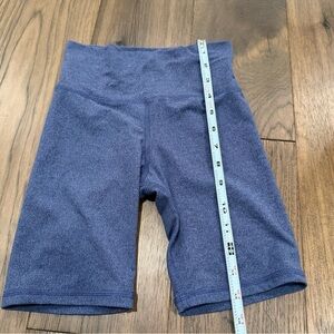 NWT Fornia Kids High-Waisted Heathered Purple Biker Shorts - Size S (8)